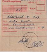 DDR - 3x5 M. Flugpostausgabe u.a. Einzahlungsbeleg Riesa 1987
