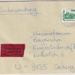 BRD - 500 Pfg. Bauwerke Eilboten-Blindensendung (Empfänger !) Berlin 31.12.91