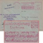 DDR - Dresden A50 1952 24 Pfg. AFS "Landesregierung Sachsen" Brief n. Berlin