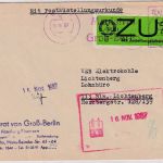 DDR - 65 Pfg. ZKD Ortszustellurkunde Berlin - Lichtenberg 15.11.67
