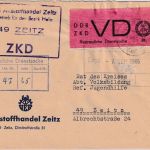 DDR - 20 Pfg. ZKD Ortsbrief Altstoffhandel Zeitz 6.9.65 - gepr. Weigelt BPP
