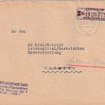 DDR - 20 Pfg. Verwaltungspost A Brief (HO-Kreisbetrieb) Görlitz - Sebnitz 1958