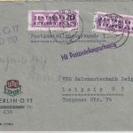 DDR - 70+20 Pfg. ZKD/Dienst "B" Zustellurkunde Berlin - Leipzig 1957 - MIF - R !