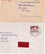 DDR - Freimarken Aufbau klein/groß 7 Portostufen/Belege 70er/80er Jahre