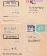 DDR - Freimarken Aufbau klein/groß 7 Portostufen/Belege 70er/80er Jahre