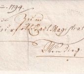 Bayern (Kurbayern) - De Munic L1 Portobrief n. Wemding 23. Mai 1794 - Briefkopf!