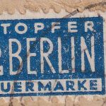Bizone - 2 Pfg Notopfer Berlin stark verzähnt Firmenkarte Ennigloh Bünde 16.3.49