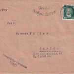 DR - 8 Pfg. Beethoven Perfin "BTr" Ortsbrief/Dienstsache Berlin O17 1.2.30