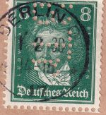 DR - 8 Pfg. Beethoven Perfin "BTr" Ortsbrief/Dienstsache Berlin O17 1.2.30
