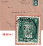 DR - 8 Pfg. Beethoven Perfin "BTr" Ortsbrief/Dienstsache Berlin O17 1.2.30