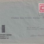 SBZ/Ostsachsen - 12 Pfg. Ziffer geschn. Bankbrief Dresden A32 19.9.45 Adresse !!