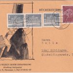 BRD - 7 Pfg. Olympiade + 3x1 Pfg. Brandenburger Tor illustr. Bücherzettel 1960