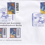 BRD - Fehldruck Flaschenpost "010" u. Nromalmarke Sonderkuvert SST Bonn 29.02.24