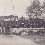 Bayern - München/Militaria Pioniere mit Boot Gruppenaufnahme ca. 1910