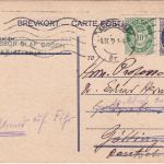 Norwegen - 15 Ö. Posthorn Ganzsache+Zusatz Kristiania - Göttingen 1922 Weiterltg