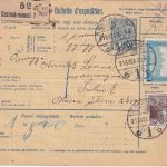 Ungarn/Rumänien - 10 F. Ganzsache+Zusatz Paketkarte Szatmarnemeti - Szolnok 1918