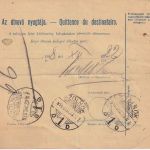 Ungarn/Rumänien - 10 F. Ganzsache+Zusatz Paketkarte Szatmarnemeti - Szolnok 1918