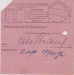 SBZ - Klingenthal Gebühr bezahlt 14.11.45 Postanweisung n. Elsterberg