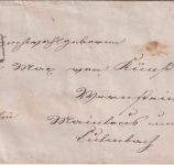 Bayern - 3 Kr. Quadrat rot Brief oMR 98 HKS Ebern 15/9 - Wernstein b. Mainleus