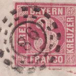 Bayern - 3 Kr. Quadrat rot Brief oMR 98 HKS Ebern 15/9 - Wernstein b. Mainleus