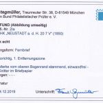 Bayern - 3 Kr. blau Platte I (Oberrand) Brief HKS Neustadt a.d.H. 20/7 (1850)