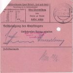 SBZ/RPD Chemnitz - 30 Pfg AH (geschwärzt) Postanweisung Meinersdorf 129.6.45