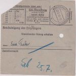 SBZ/RPD Chemnitz - 40 Pfg AH (geschwärzt) Postanweisung Chemnitz 21.7.45