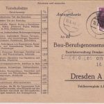 SBZ/OPD Dresden - 6 Pfg AH (geschwärzt) Firmenpostkarte Pirna - Dresden 13.6.45