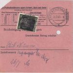 SBZ/RPD Chemnitz - 2x30 Pfg AH (geschwärzt) Postanweisung Chemnitz 12 24.7.45