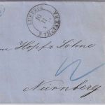 Lübeck/Th&T/Bayern - 1863 12 Kreuzer Portobrief (1. Gewichtsstufe) n. Nürnberg