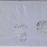 Lübeck/Th&T/Bayern - 1863 12 Kreuzer Portobrief (1. Gewichtsstufe) n. Nürnberg