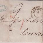 Lübeck/England - 1848, 13/11 Portobrief n. London - mit Inhalt