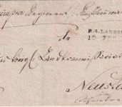 Bayern - R4 Landshut 10. FEB 1825 L2 Militaria-Dienstbrief n. Neustadt a. Hdt.