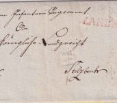 Bayern - Landau roter L1 Militaria-Dienstbrief n. Sulzbach 1829 - Inhalt !