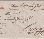Bayern - Landau roter L1 Militaria-Dienstbrief n. Lauff 1829 - Inhalt !