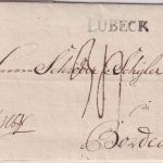 Lübeck/Frankreich - Lübeck L1 Portobrief (Franco Hamburg) n. Bordeaux 1800