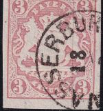 Bayern - Wasserburg 18/? kleiner K1 (Typ 18a) 3 Kr. Wappen geschnitten selten !!
