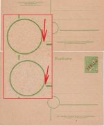 Berlin - 2x10 Pfg Ganzsache/Rotaufdruck versch. Drucktypen (Urkarte) ungebraucht