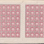 Bayern - 3 Kr. Wappen gez. Wz. weite Welle 60er Bogen postfrisch