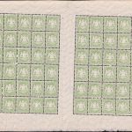 Bayern - 1 Kr. Wappen gez. Wz. weite Welle 60er Bogen postfrisch