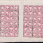 Bayern - 3 Kr. Wappen gez. Wz. weite Welle 60er Bogen postfrisch