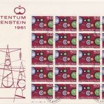 Liechtenstein - 50 Rp. Europa 1961 Kleinbogen ESST Vaduz 3.10.1961