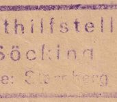 DR-Infla - Söcking T. Starnberg Posthilfstelle-Ra3 Dienstbrief n. München 1921