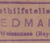 DR-Infla - Wiedmar T. Weissensee Posthilfstelle-Ra3 Dienstbrief Füssen 1921