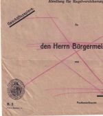 DR-Infla - Untertheres T. Obertheres Posthilfstelle-Ra3 Dienstbrief 1921