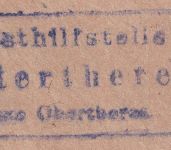 DR-Infla - Untertheres T. Obertheres Posthilfstelle-Ra3 Dienstbrief 1921