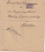DR-Infla - Seligenporten T. Postbauer Posthilfstelle-Ra3 Dienstbrief 1921