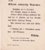 NDP - Krieg 1870/71 Officielle militairische Nachrichten No. 100 v. 8.12.1870
