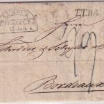 Lübeck/Th&T/Frankreich - 1825 HKS u. TTR4 Portobrief ü. Givet n. Bordeaux