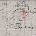 Lübeck/Th&T/Frankreich - 1841 HKS u. TTR4 Portobrief ü. Hamburg n. Bordeaux